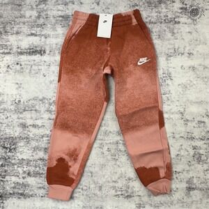 NWT Nike Sportswear Joggers Youth Small Red/Salmon Abstract Print MSRP $60